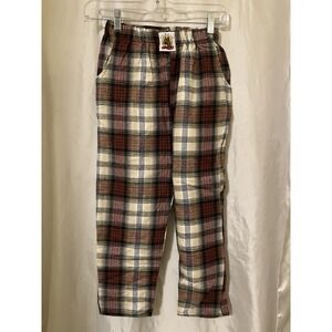 VTG Yo Wear Max Boxxer KIDS Pants S Red NOS 100% Cotton Flannel USA  w/ Pockets